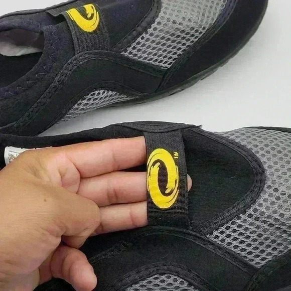 Brand New O'Rageous  Water Park Men's Shoes Slip on Size 7 Black Grey Yellow - Picture 8 of 10